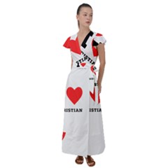 I Love Christian Flutter Sleeve Maxi Dress by ilovewhateva