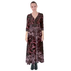 Rose Mandala Button Up Maxi Dress by MRNStudios