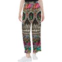 Retro Floral Skull Women s Pants  View1