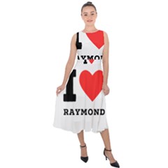 I Love Raymond Midi Tie-back Chiffon Dress by ilovewhateva