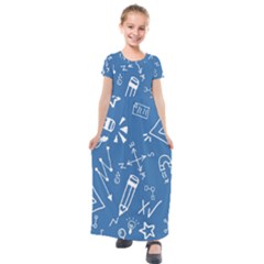 Education Kids  Short Sleeve Maxi Dress by nateshop