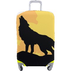 Wolf Wild Animal Night Moon Luggage Cover (large) by Semog4