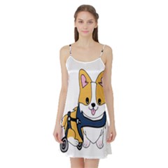 Puppy Cartoon Corgi Satin Night Slip by Semog4