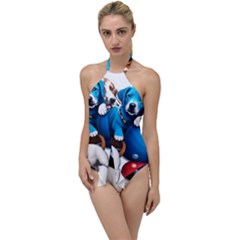 Cute Dog Dogs Animal Pet Go With The Flow One Piece Swimsuit by Semog4