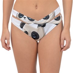 Cute Panda Bear Animal Cartoon Double Strap Halter Bikini Bottoms by Semog4