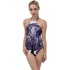 Hippopotamus Animal Wildlife Hippo Go With The Flow One Piece Swimsuit by Semog4