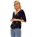 Rainbows Pixel Pattern Lightweight Drawstring Hooded Top View2