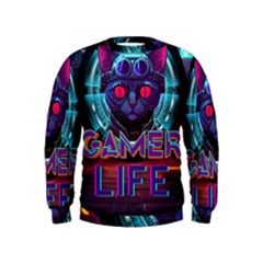 Gamer Life Kids  Sweatshirt by minxprints
