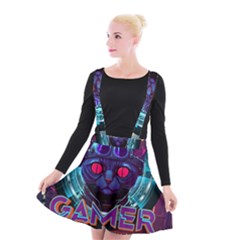 Gamer Life Suspender Skater Skirt by minxprints