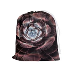 Flower Fractal Art Cool Petal Abstract Drawstring Pouch (xl) by Semog4