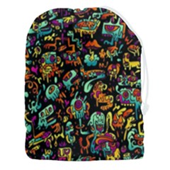 Cartoon Monster Pattern Abstract Background Drawstring Pouch (3xl) by Semog4