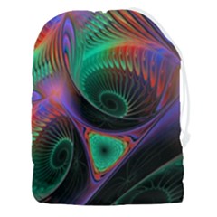 Circle Art 3d Artwork Graphics Vortex Colorful Digital Art Drawstring Pouch (3xl) by Semog4