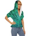 Green And Blue Peafowl Peacock Animal Color Brightly Colored Lightweight Drawstring Hooded Top View3