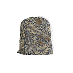 Brown Vintage Background Vintage Floral Pattern Brown Drawstring Pouch (medium) by Semog4