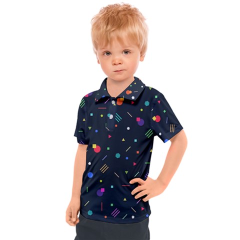 Abstract Minimalism Digital Art Abstract Kids  Polo Tee by Semog4