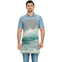 Big Storm Wave Kitchen Apron by Semog4