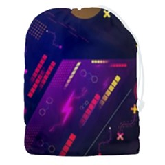 Colorful Abstract Background Creative Digital Art Colorful Geometric Artwork Drawstring Pouch (3xl) by Semog4