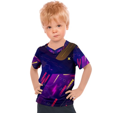 Colorful Abstract Background Creative Digital Art Colorful Geometric Artwork Kids  Sports Tee by Semog4