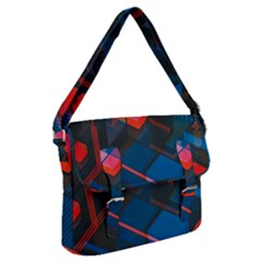 Minimalist Abstract Shaping Abstract Digital Art Minimalism Buckle Messenger Bag by Semog4