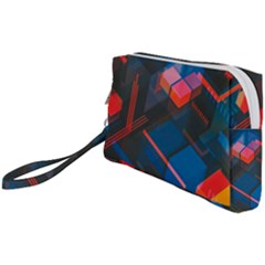Minimalist Abstract Shaping Abstract Digital Art Minimalism Wristlet Pouch Bag (small) by Semog4