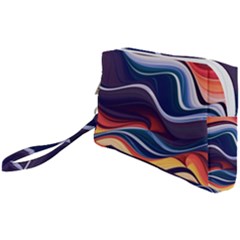 Wave Of Abstract Colors Wristlet Pouch Bag (small) by Semog4