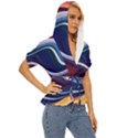 Wave Of Abstract Colors Lightweight Drawstring Hooded Top View3