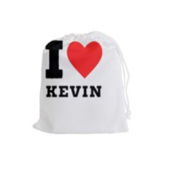 I Love Kevin Drawstring Pouch (large) by ilovewhateva
