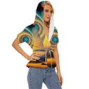 Ai Generated Surrealist Fantasy Dream Moon Space Lightweight Drawstring Hooded Top View3