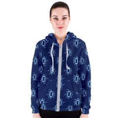 Background Microchips Graphic Beautiful Wallpaper Women s Zipper Hoodie by Jancukart