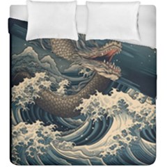 Sea Dragon Kanagawa Sea Monster Duvet Cover Double Side (king Size) by Jancukart