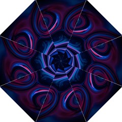 Purple Blue Swirl Abstract Hook Handle Umbrellas (large) by Jancukart