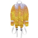 Texture Pattern Macro Glass Of Beer Foam White Yellow Bubble Zip Bottom Backpack View3