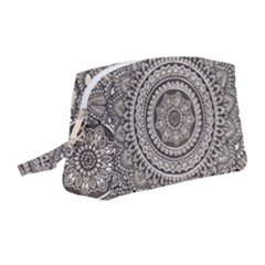 Mandala Circles Drawing Pattern Wristlet Pouch Bag (medium) by Semog4