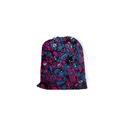 Grafitti Graffiti Abstract Artwork Digital Drawstring Pouch (xs) by Semog4