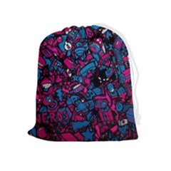 Grafitti Graffiti Abstract Artwork Digital Drawstring Pouch (xl) by Semog4