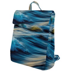 Waves Abstract Waves Abstract Flap Top Backpack by Semog4