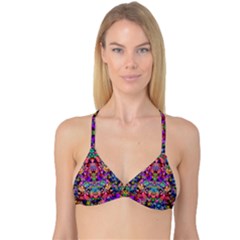 Flower Patterns Abstract Pattern Digital Art Reversible Tri Bikini Top by Semog4