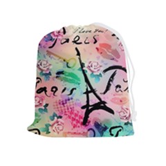 From Paris Abstract Art Pattern Drawstring Pouch (xl) by Semog4