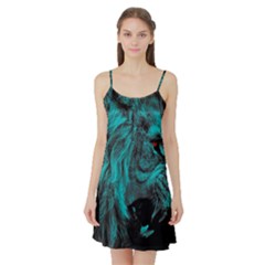 Angry Male Lion Predator Carnivore Satin Night Slip by Semog4