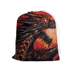 Dragon Fire Drawstring Pouch (xl) by Semog4
