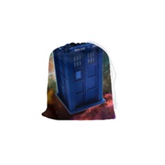 The Police Box Tardis Time Travel Device Used Doctor Who Drawstring Pouch (small) by Semog4