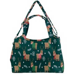 Cute Christmas Pattern Doodle Double Compartment Shoulder Bag by Semog4