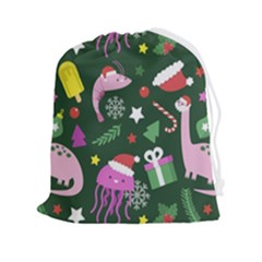 Colorful Funny Christmas Pattern Drawstring Pouch (2xl) by Semog4