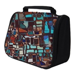 Stained Glass Mosaic Abstract Full Print Travel Pouch (small) by Semog4