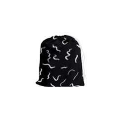 Scribbles Lines Drawing Picture Drawstring Pouch (xs) by Semog4