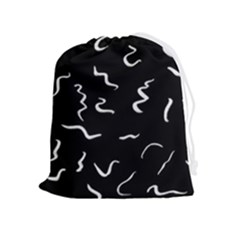 Scribbles Lines Drawing Picture Drawstring Pouch (xl) by Semog4