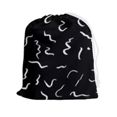 Scribbles Lines Drawing Picture Drawstring Pouch (2xl) by Semog4