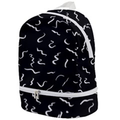 Scribbles Lines Drawing Picture Zip Bottom Backpack by Semog4