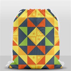 Background Geometric Color Drawstring Bag (small) by Semog4