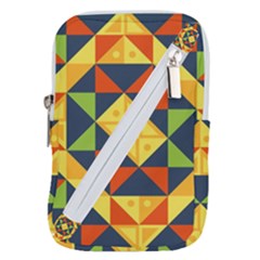 Background Geometric Color Belt Pouch Bag (large) by Semog4